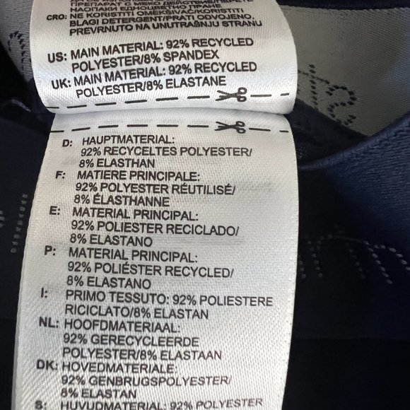 NWOT Stella McCartney Adidas Leggings Navy Grey Size XS - Picture 12 of 12